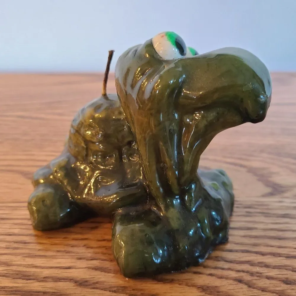 Vintage Turtle Candle - Novelty Wax Candle - Comic Turtle - Vintage Rare Unique